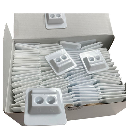 Dental Disposable Rigid Plastic Mixing Wells 2 Holes Number with A and B Markings 200pcs/Box